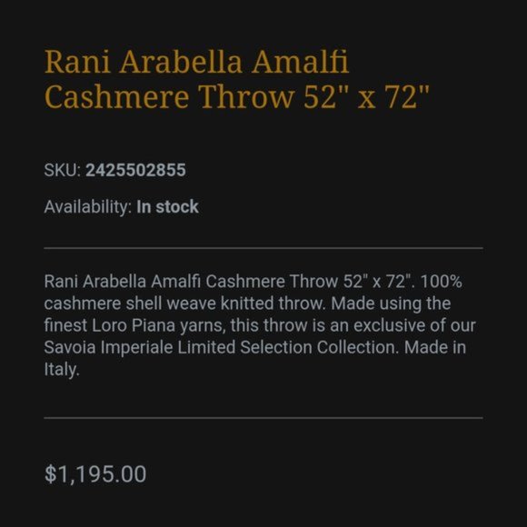 😍 RANI ARABELLA ITALY Luxury Cashmere/Silk Throw - Picture 8 of 9